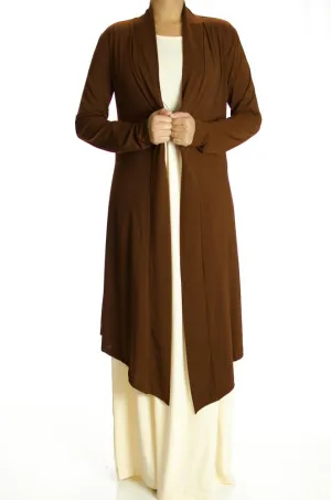 Brown Maxi Cardigan