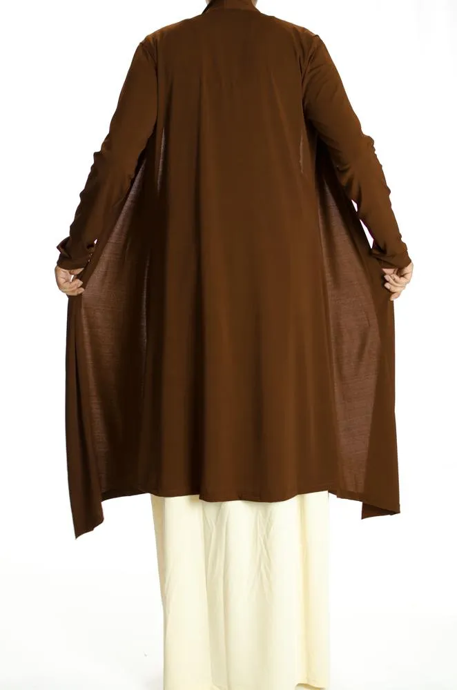 Brown Maxi Cardigan
