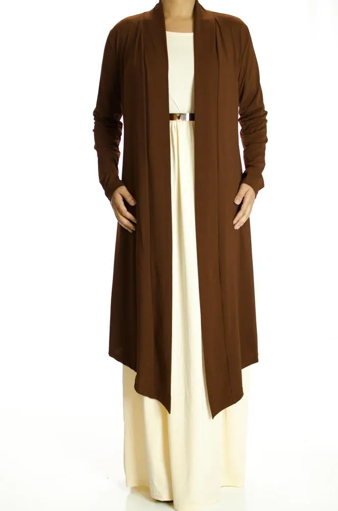 Brown Maxi Cardigan
