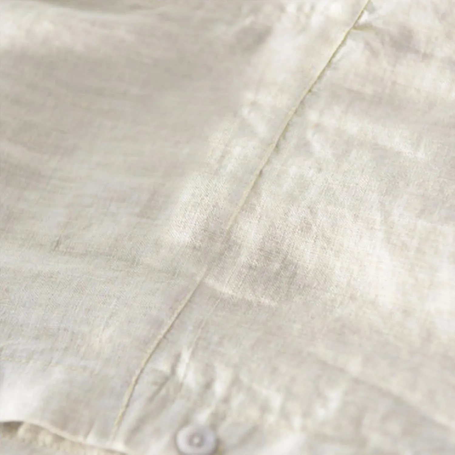 Button Down Shirts for Men Short Sleeve Linen T-Shirts Round Neck Casual Solid Blouse Loose Fit Summer Basic Tops