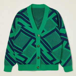 Cardigan Jacquard Jumbo Geo - sample