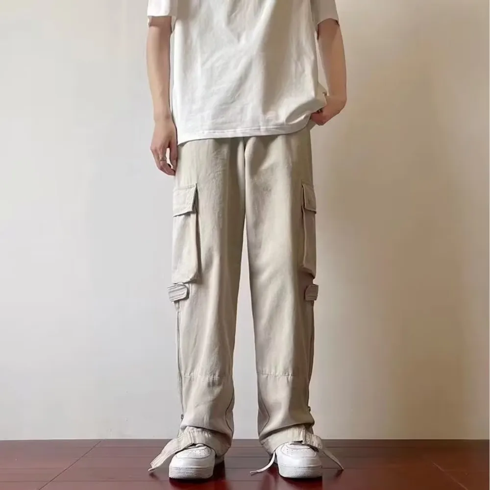Casual Side Zip Cargo Pants