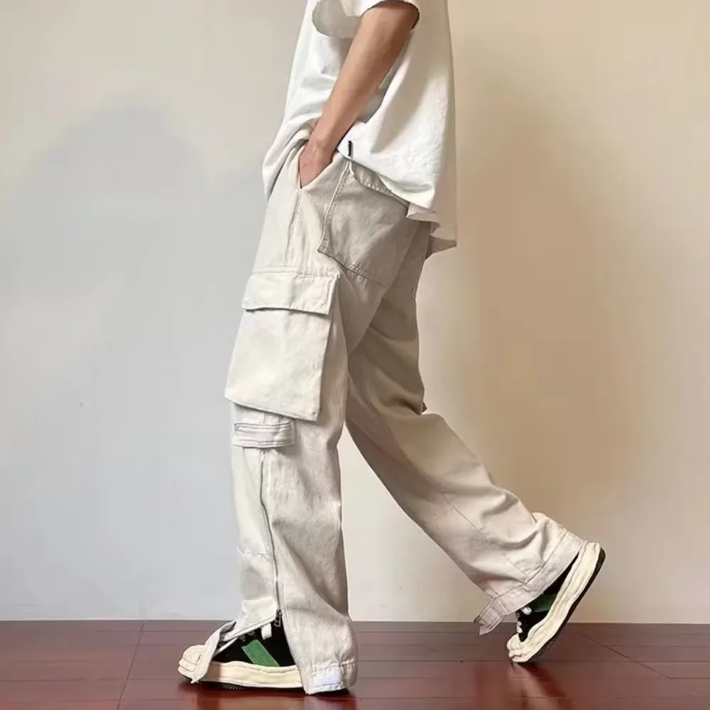 Casual Side Zip Cargo Pants