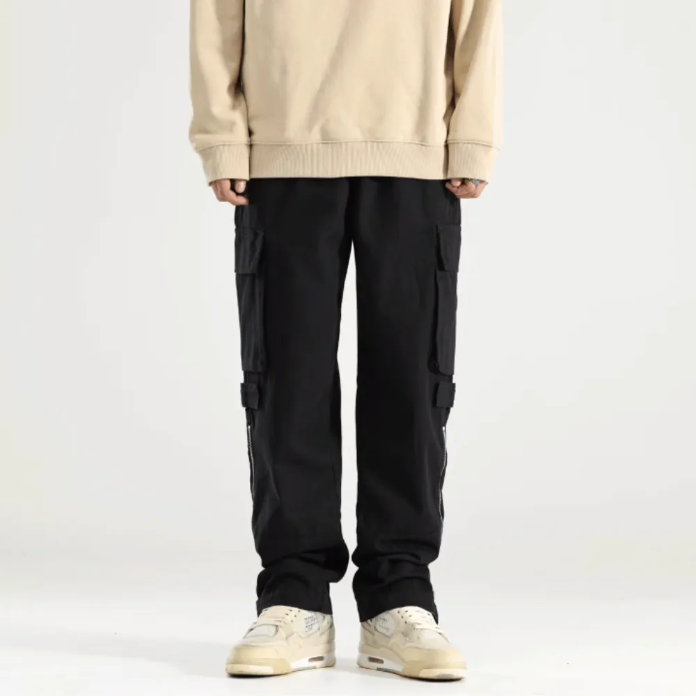 Casual Side Zip Cargo Pants