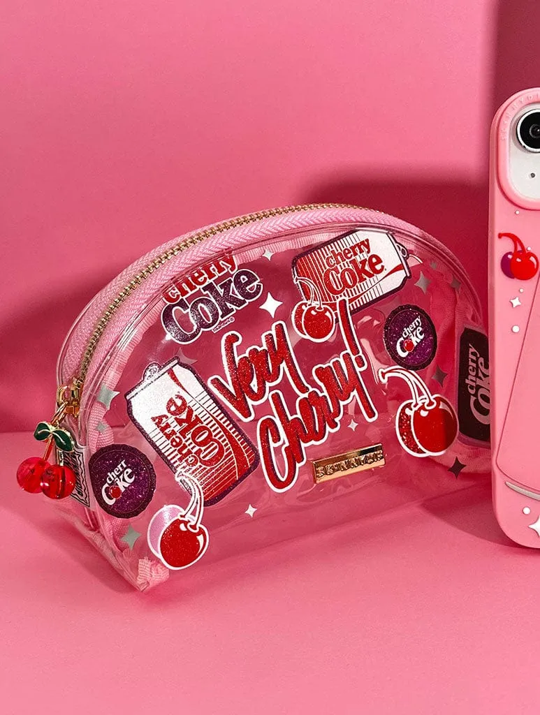 Cherry Coke Glitter Sticker Effect Mini Pouch