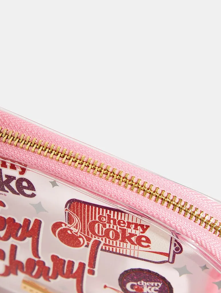 Cherry Coke Glitter Sticker Effect Mini Pouch