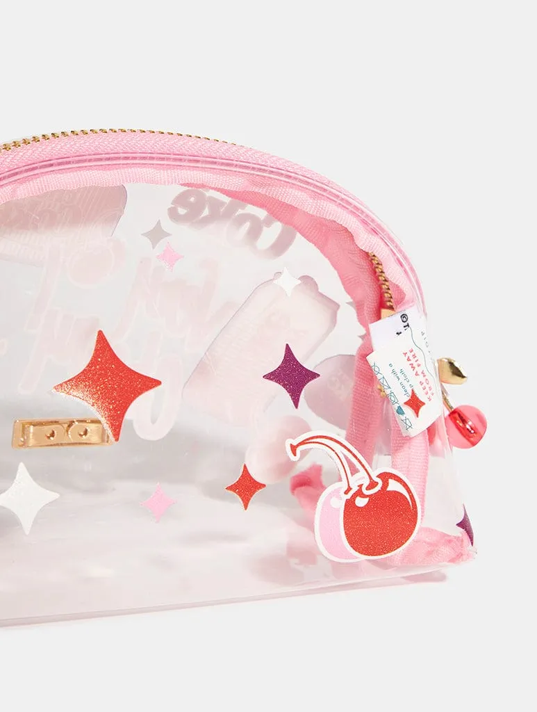 Cherry Coke Glitter Sticker Effect Mini Pouch