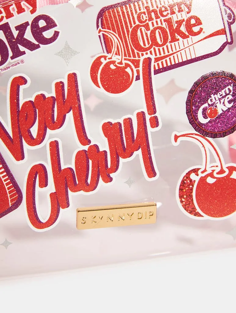 Cherry Coke Glitter Sticker Effect Mini Pouch