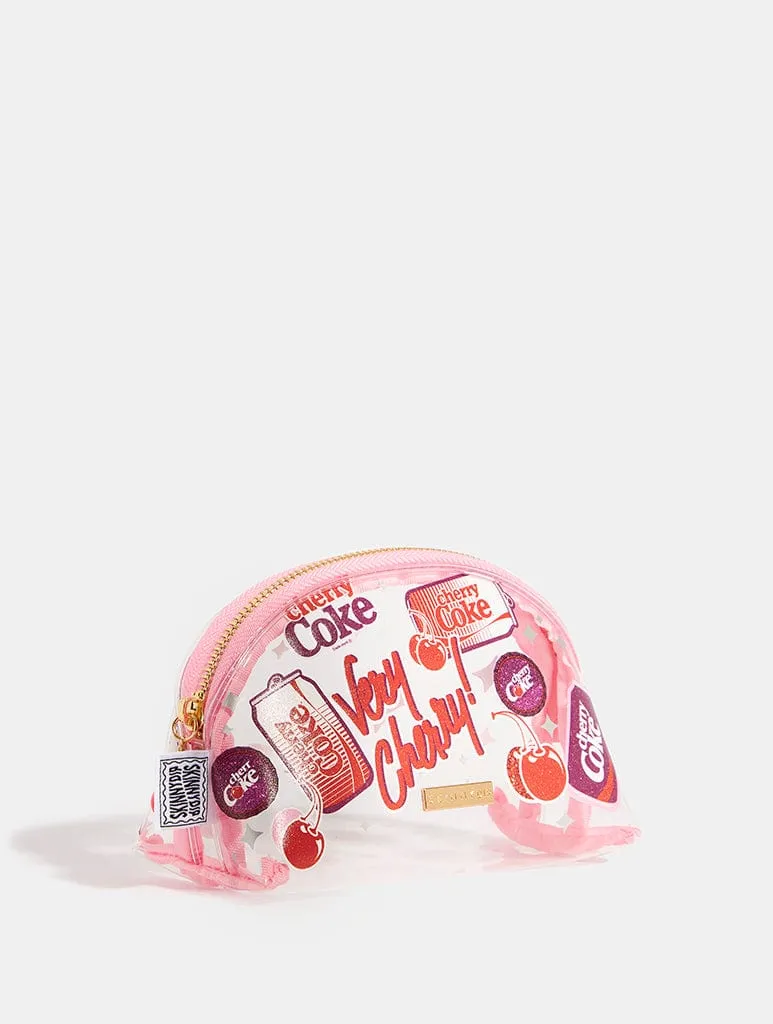 Cherry Coke Glitter Sticker Effect Mini Pouch