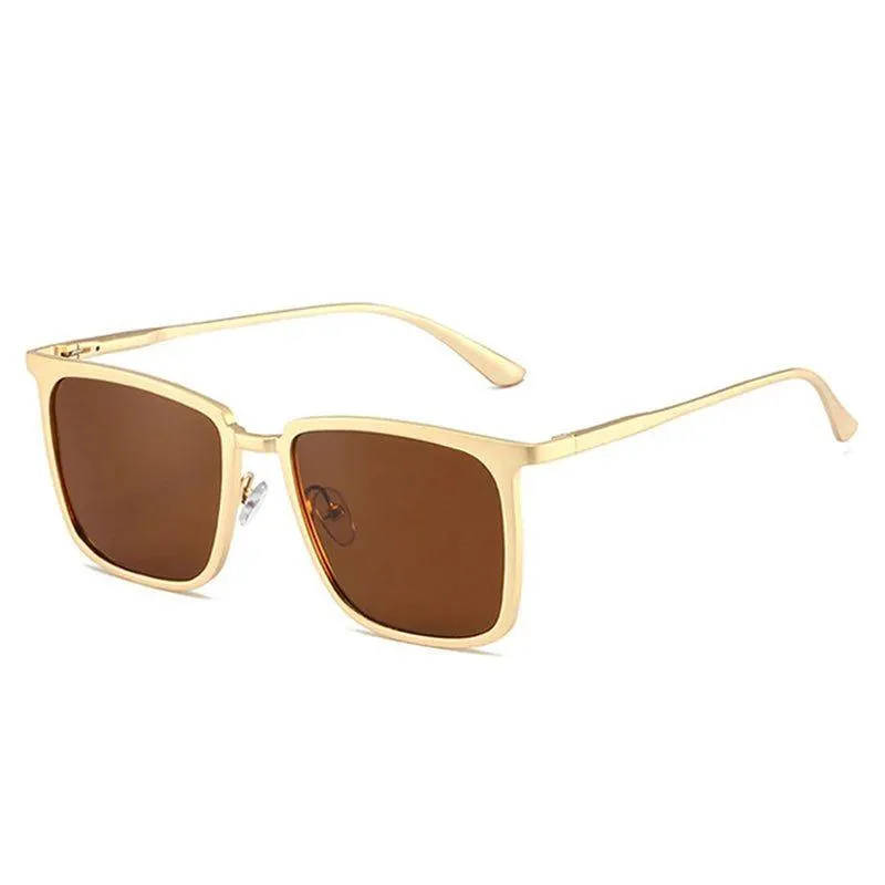 Chic Retro Square Sunglasses with UV400 Protection and Sleek Metal Frame