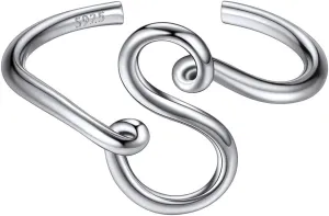 ChicSilver Personalized 925 Sterling Silver Initial Letter Ring A-Z Stackable Ring Adjustable Size 6-11(with Gift Box)