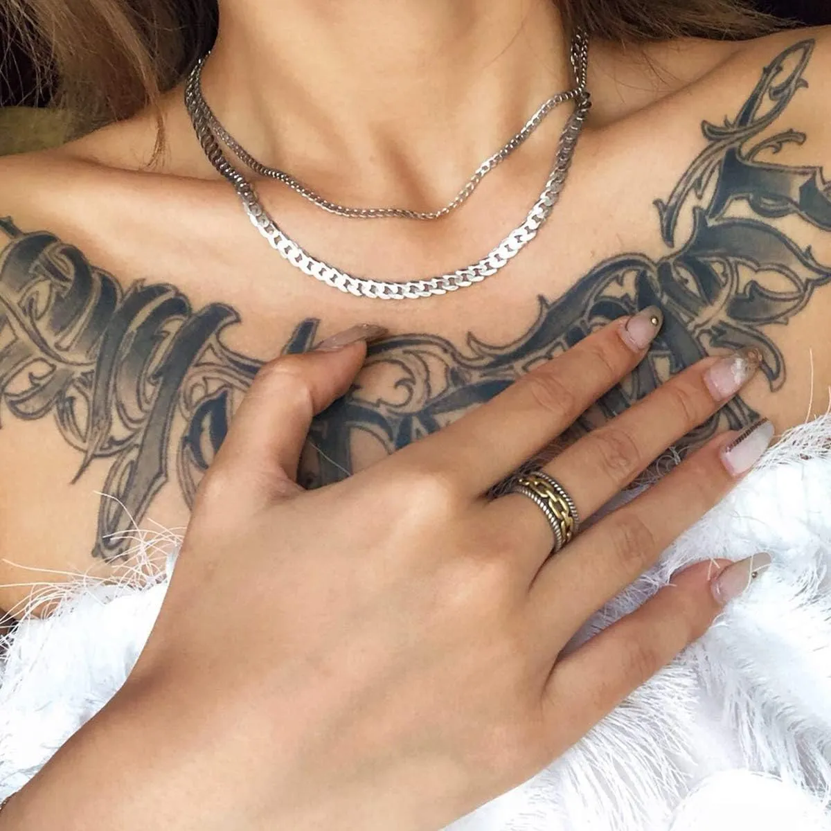 ChicSilver Retro Cuban Link Chain/Criss Cross Rings 925 Sterling Silver and Brass Oxidized Ring Open Adjustable Rings for Women(with Gift Box)