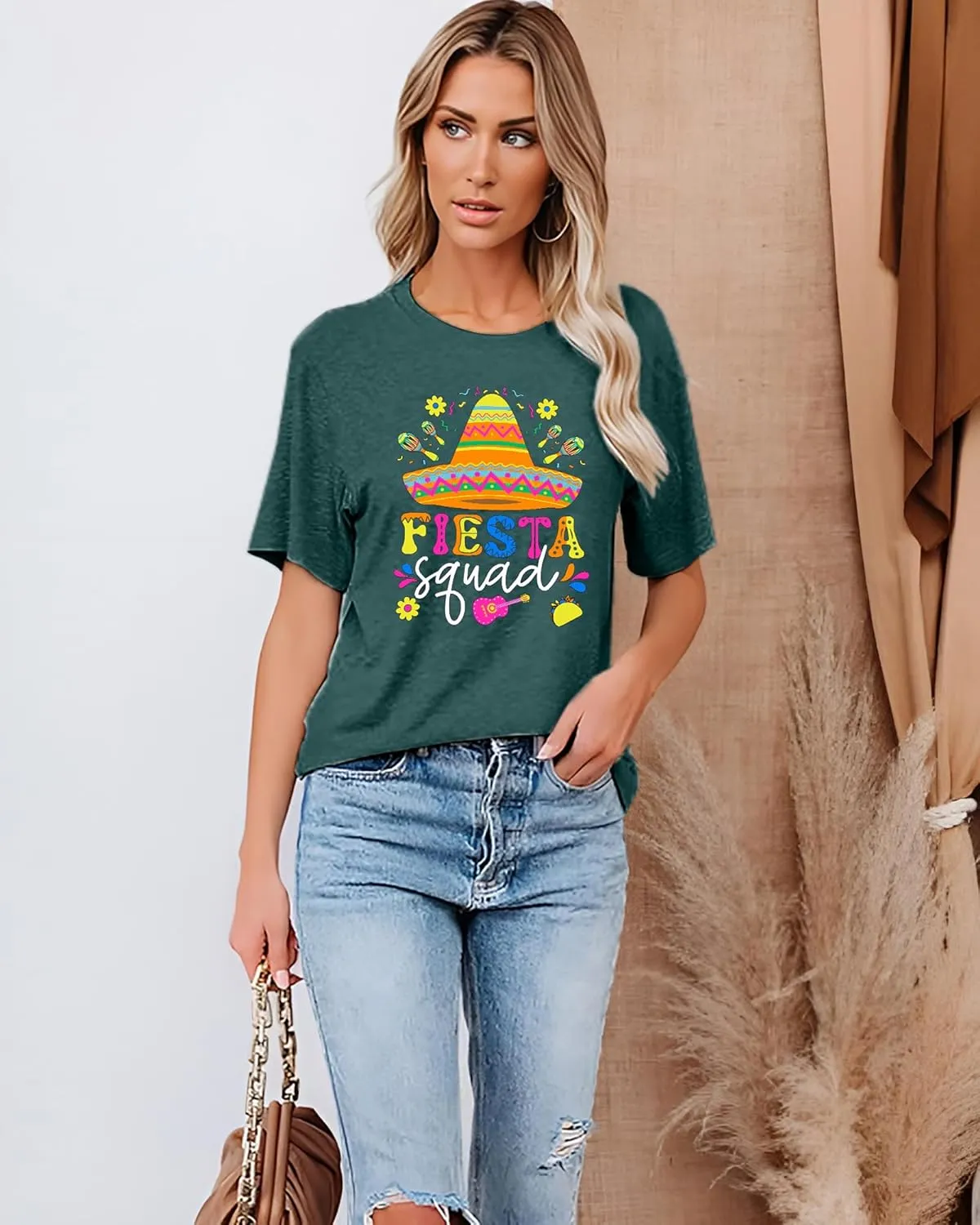 Cinco De Mayo Shirts Women: Mexican Fiesta Squad T-Shirts 5 De Mayo Shirt Mexican Fiesta Tee Tops