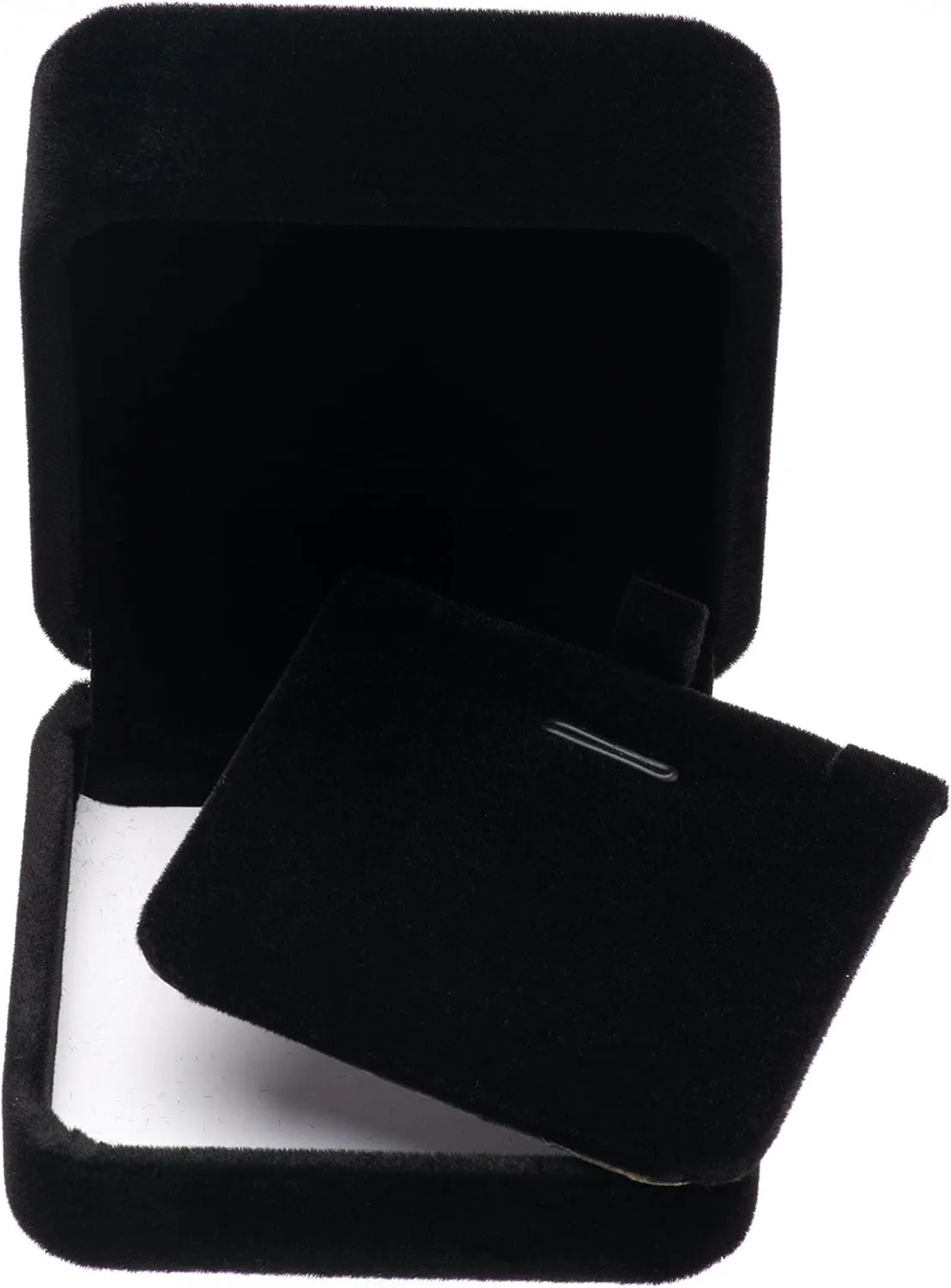 Classic Velvet Jewelry Gift Box Case for Necklace Pendant (Black)