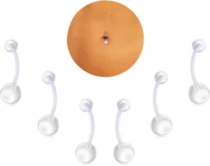 Clear Piercing Jewelry Clear Piercing Retainers Nose Rings Belly Button Ring Septum Eyebrow Lip Cartilage Tragus Earring Retainer Nose Piercing Kit Body Piercing Jewelry for Women Men