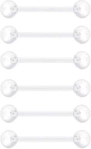 Clear Piercing Jewelry Clear Piercing Retainers Nose Rings Belly Button Ring Septum Eyebrow Lip Cartilage Tragus Earring Retainer Nose Piercing Kit Body Piercing Jewelry for Women Men