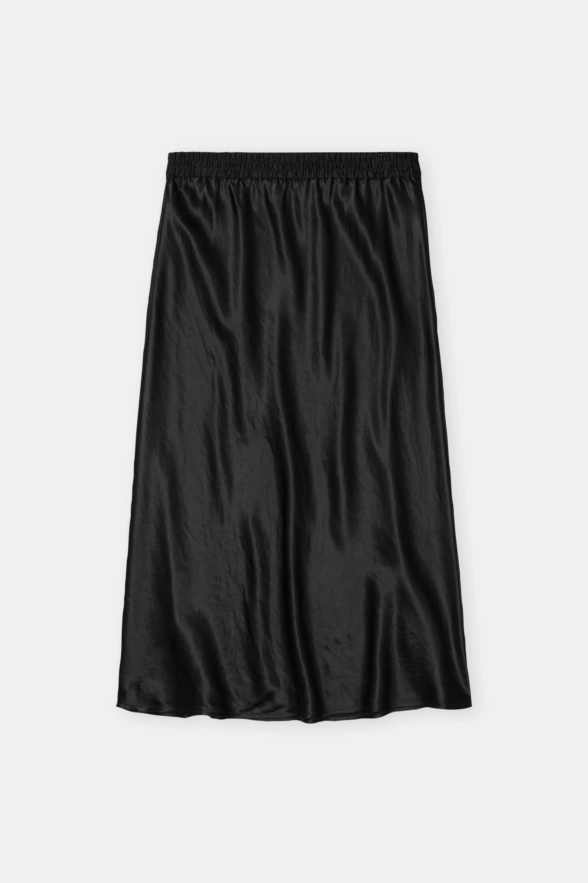 CLOSED WOMENS SATIN MAXI SKIRT - BLACK