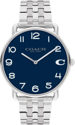 Coach Elliot 2H Quartz Watch for Men - Stainless Steel Wristwatch - Classic, Minimalist - Water Resistant 3 ATM/30 Meters - Premium Fashion Timepiece for Everyday Wear - 41mm