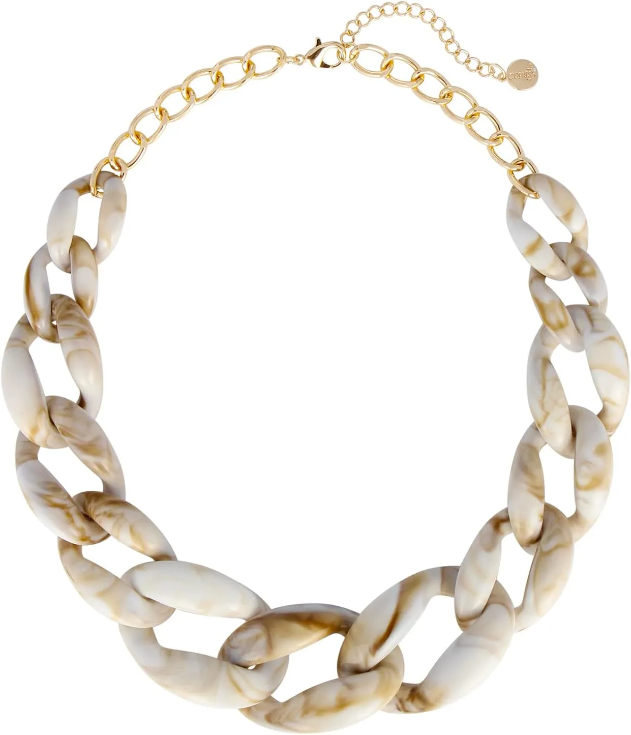 Coiris Statement Chunky Acrylic Chain Link Choker Necklace Fashion Women Collar Necklaces Acrylic Resin Chain Necklace