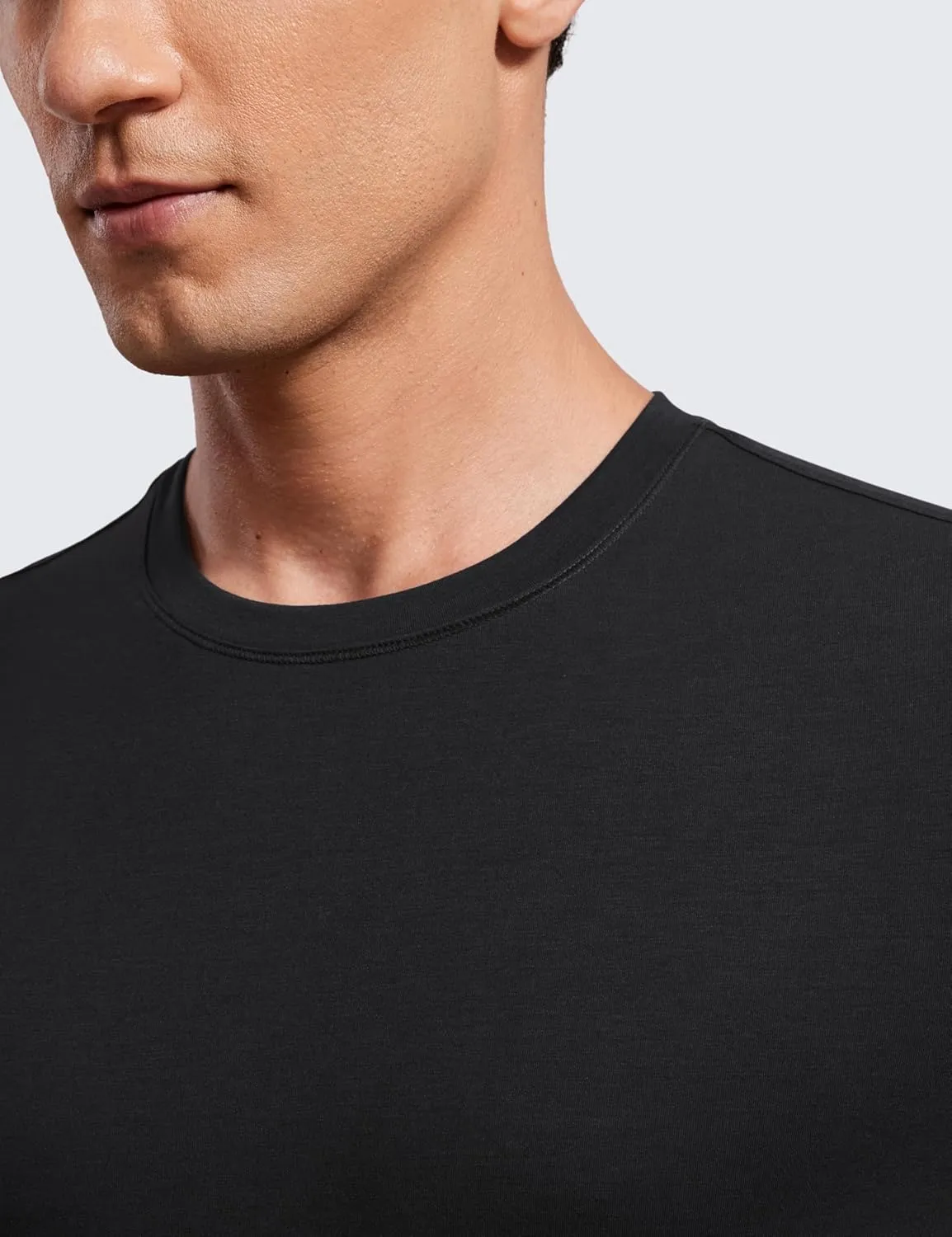 CRZ YOGA Mens Short Sleeve Shirts Quick Dry Workout Classic Fit T-Shirt Casual Daily Comfy Tee Tops
