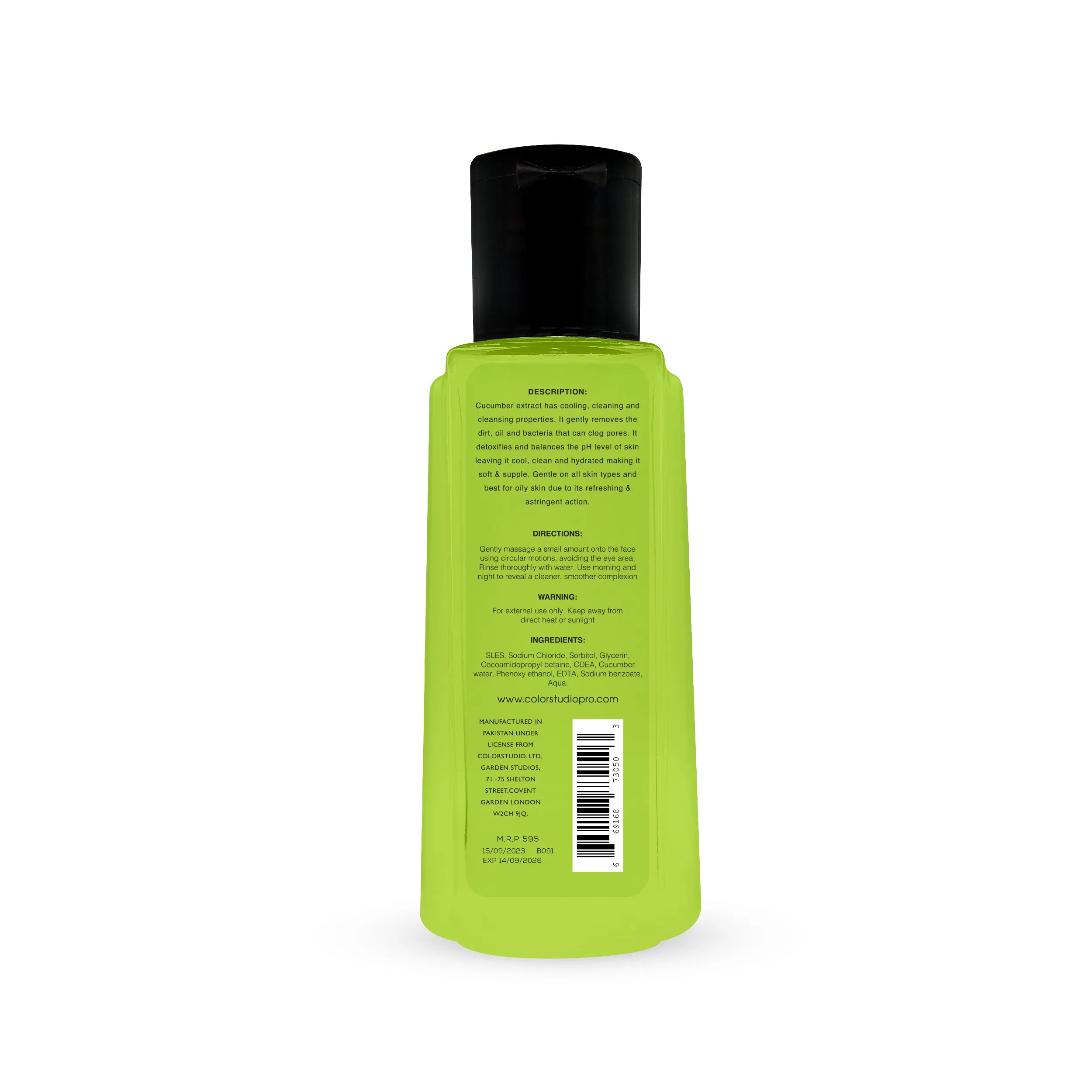CUCUMBER FACE WASH - COLOR STUDIO DERMO EXPERTISE 100ML