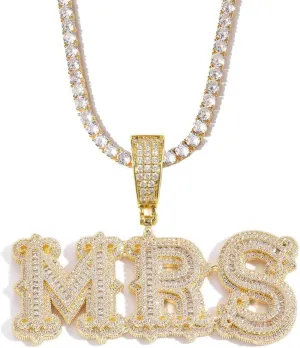 Custom Chain Name Necklace Personalized Letter Pendant Bubble Custom Necklace Iced Out Customized Jewelry Rope Chain for Hip Hop Men Rapper Women