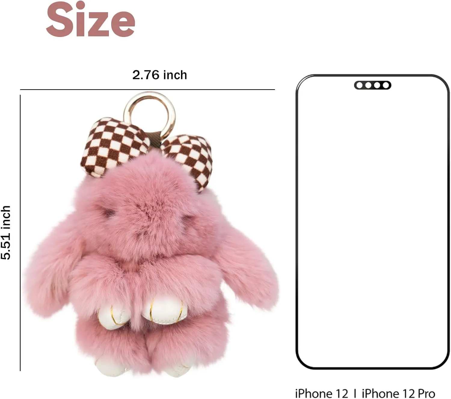 Cute Bunnylulu Keychain for Woman: Kawaii Bunny Plush Keychain Fuffy Key Chains