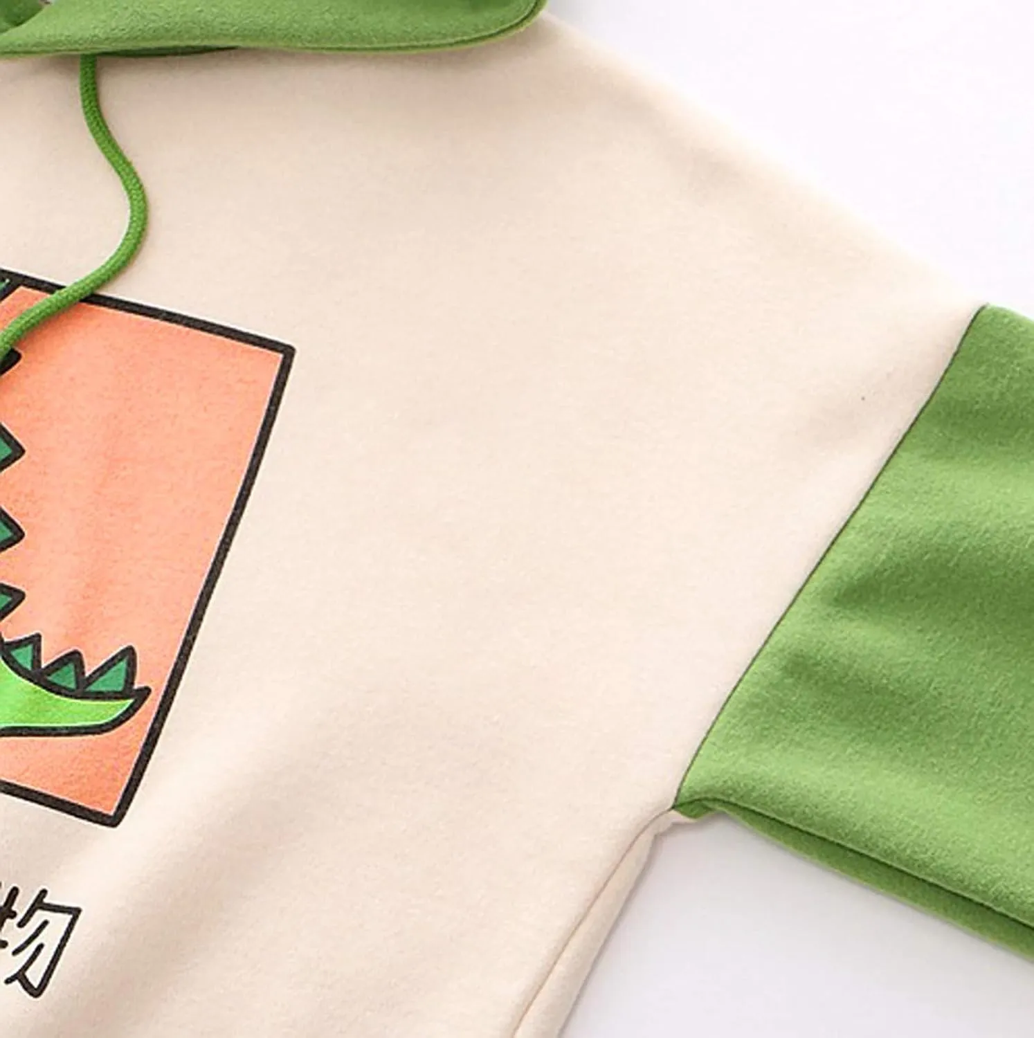 Cute Hoodies for Women Teen Girls Kawaii Japanese Dinosaur Hoodie Tops Stitching Long Sleeve Hooded Sweatshirts