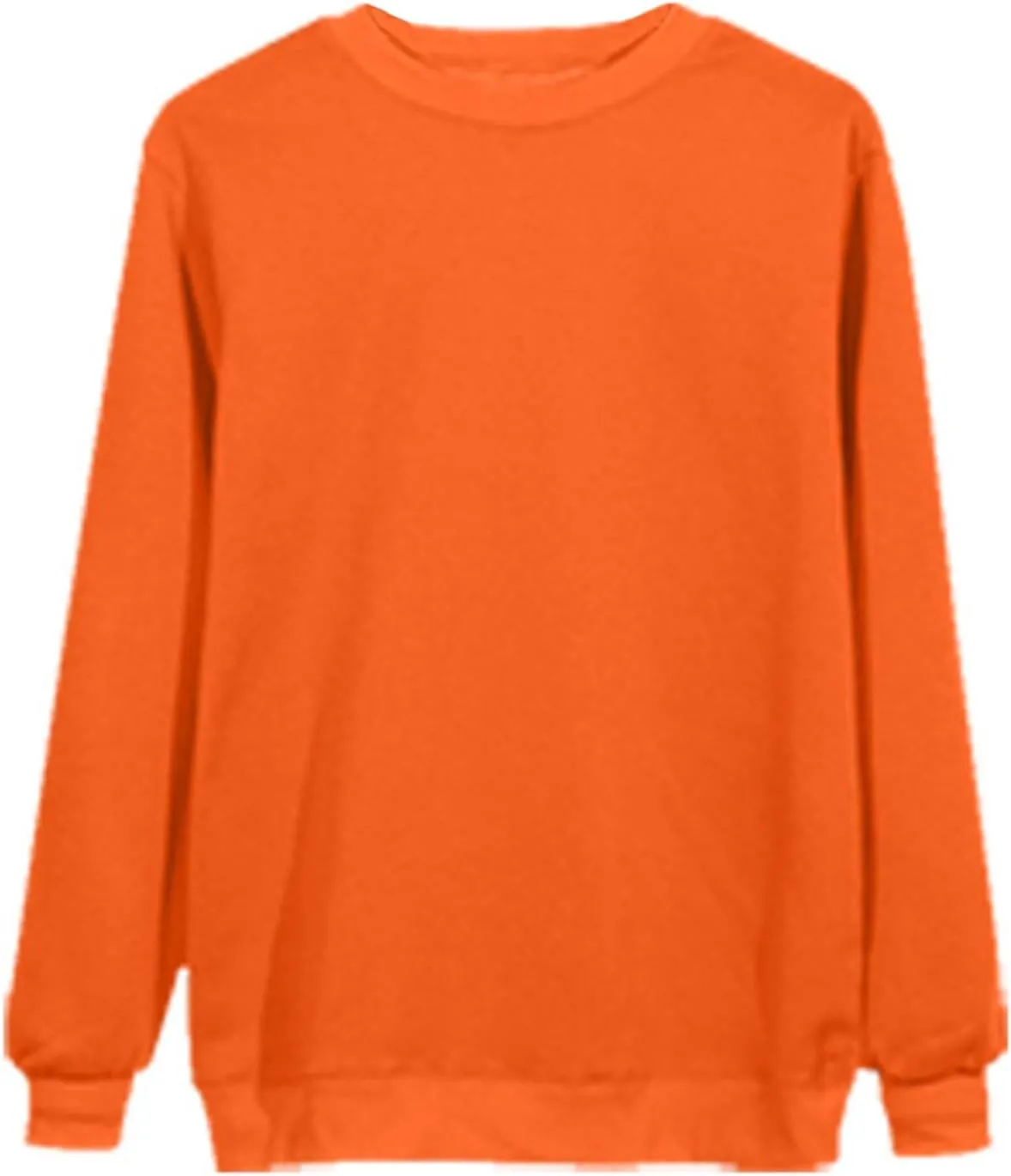 Cute Sweatshirts for Women Autumn Fashion Long Sleeve Pullover Basic Tees Crew Neck Solid Color Casual Blouses Shirts