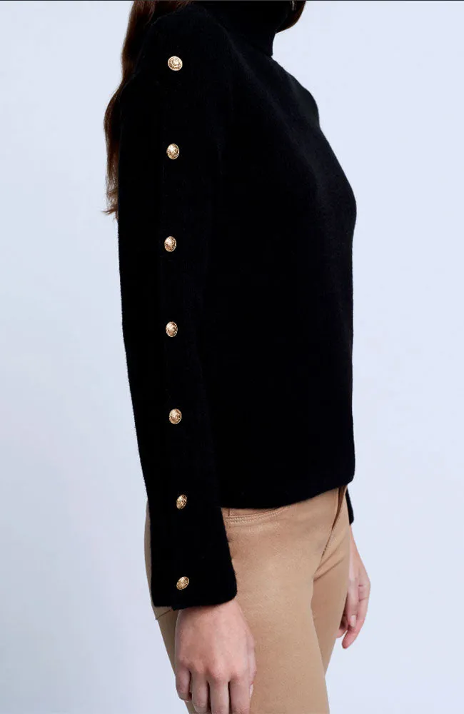 Delaney Button Sleeve Turtleneck