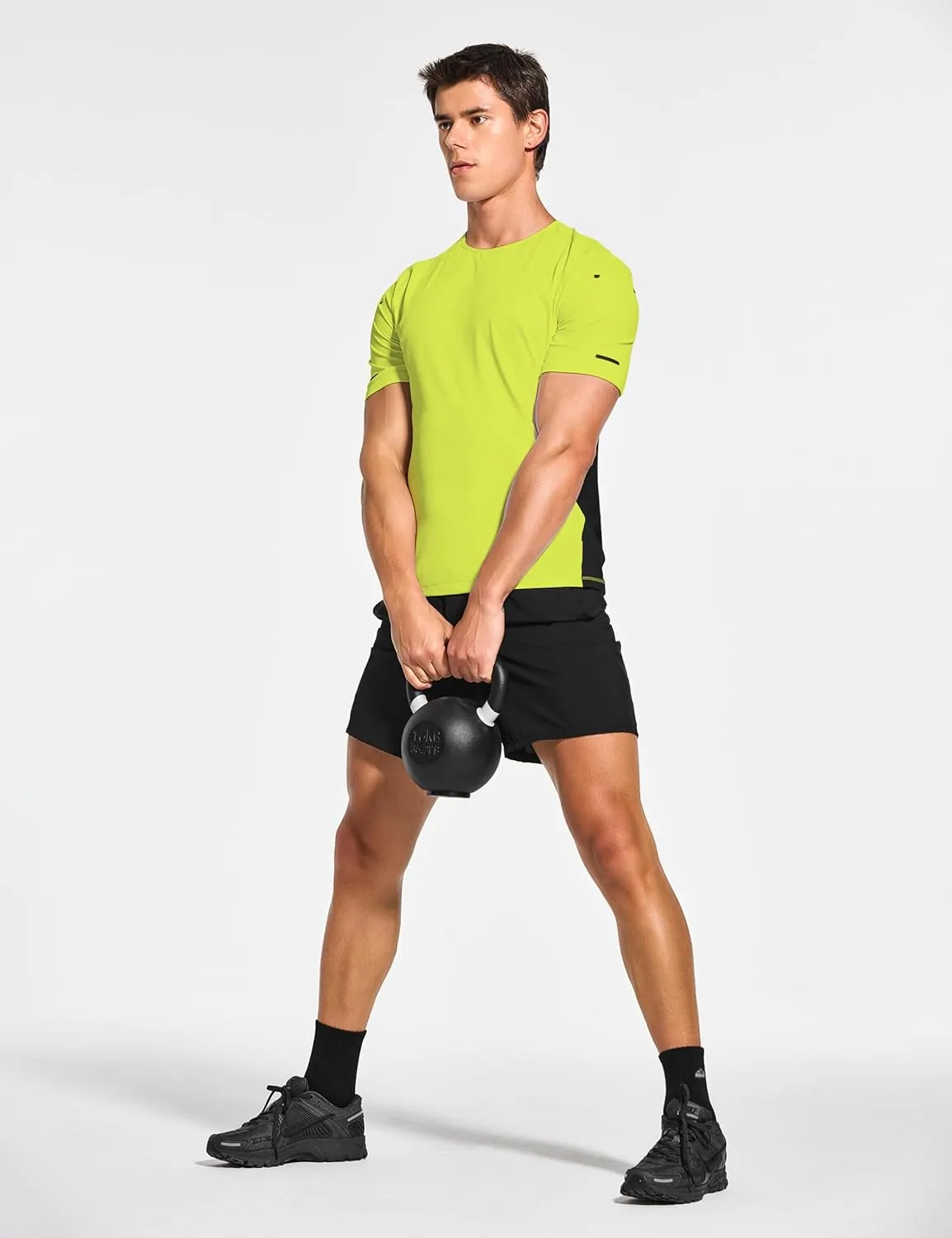 DEMOZU Men's Short Sleeve Running Workout Shirts Quick Dry Athletic Gym Tennis Swim Tee Shirts Big and Tall