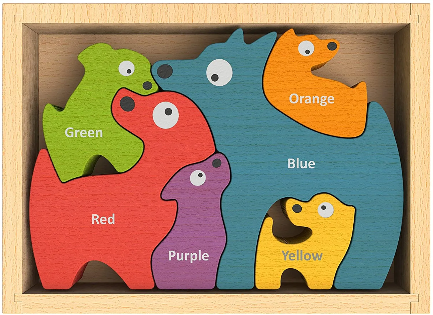 Dog Family Puzzle with Curriculum - Spanish Colors by Begin Again