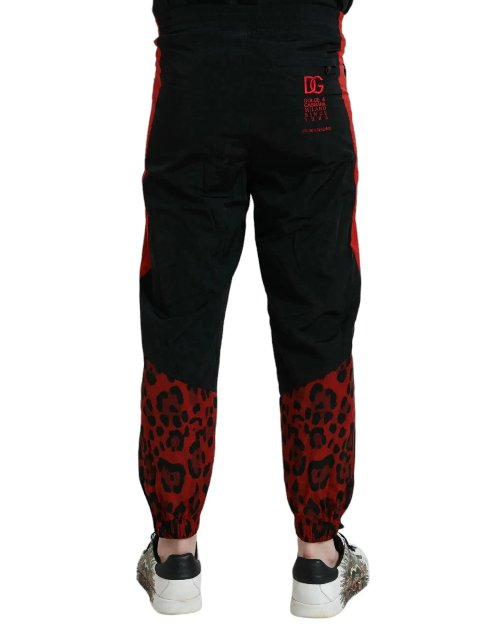 Dolce & Gabbana Belted Waist Leopard Print Pants