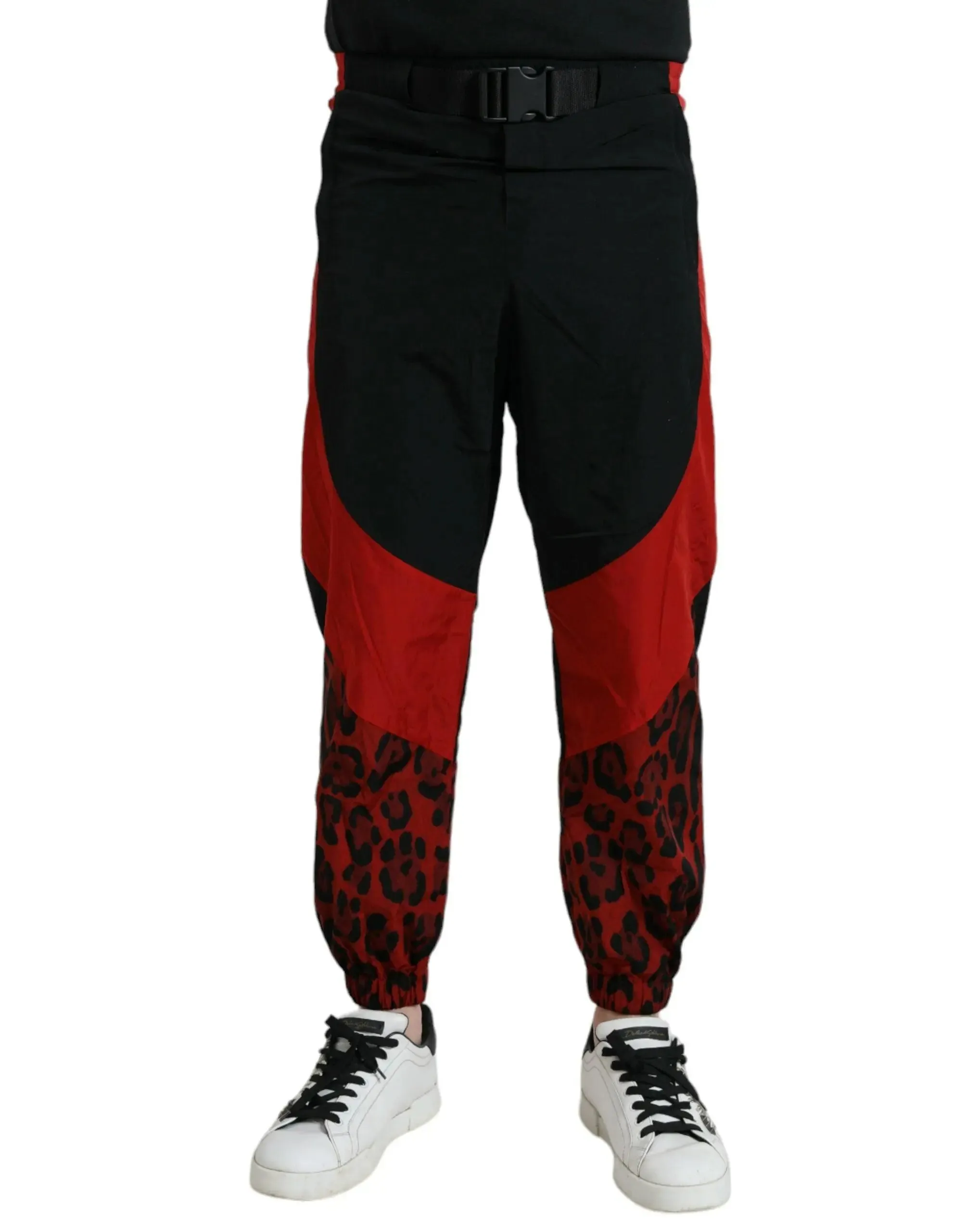 Dolce & Gabbana Belted Waist Leopard Print Pants