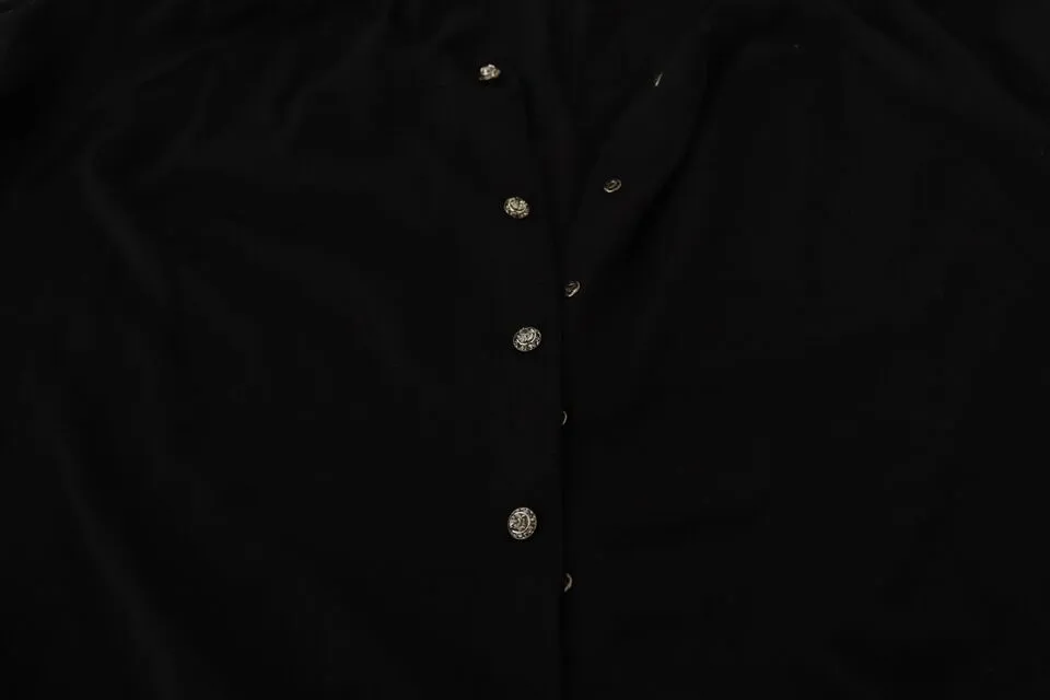 Dolce & Gabbana Elegant Black Crystal-Button Cardigan