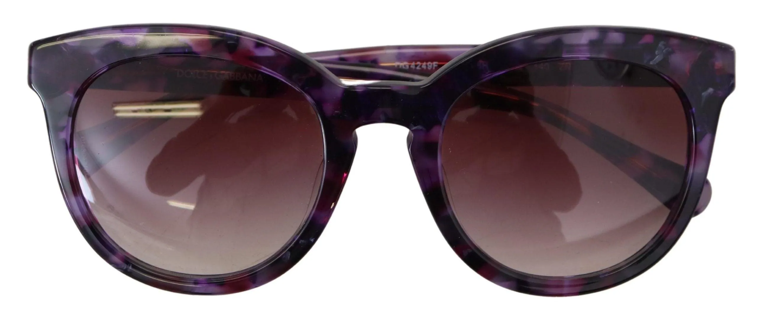 Dolce & Gabbana Purple Tortoise Oval Full Rim Eyewear DG4249F Sunglasses