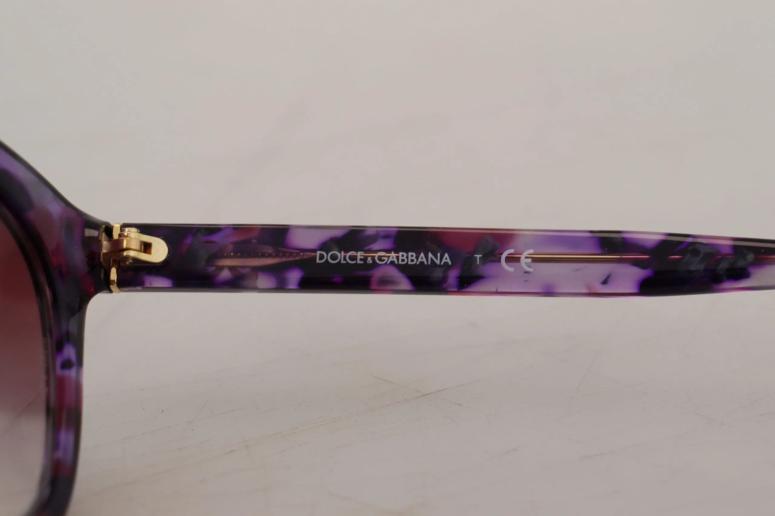 Dolce & Gabbana Purple Tortoise Oval Full Rim Eyewear DG4249F Sunglasses