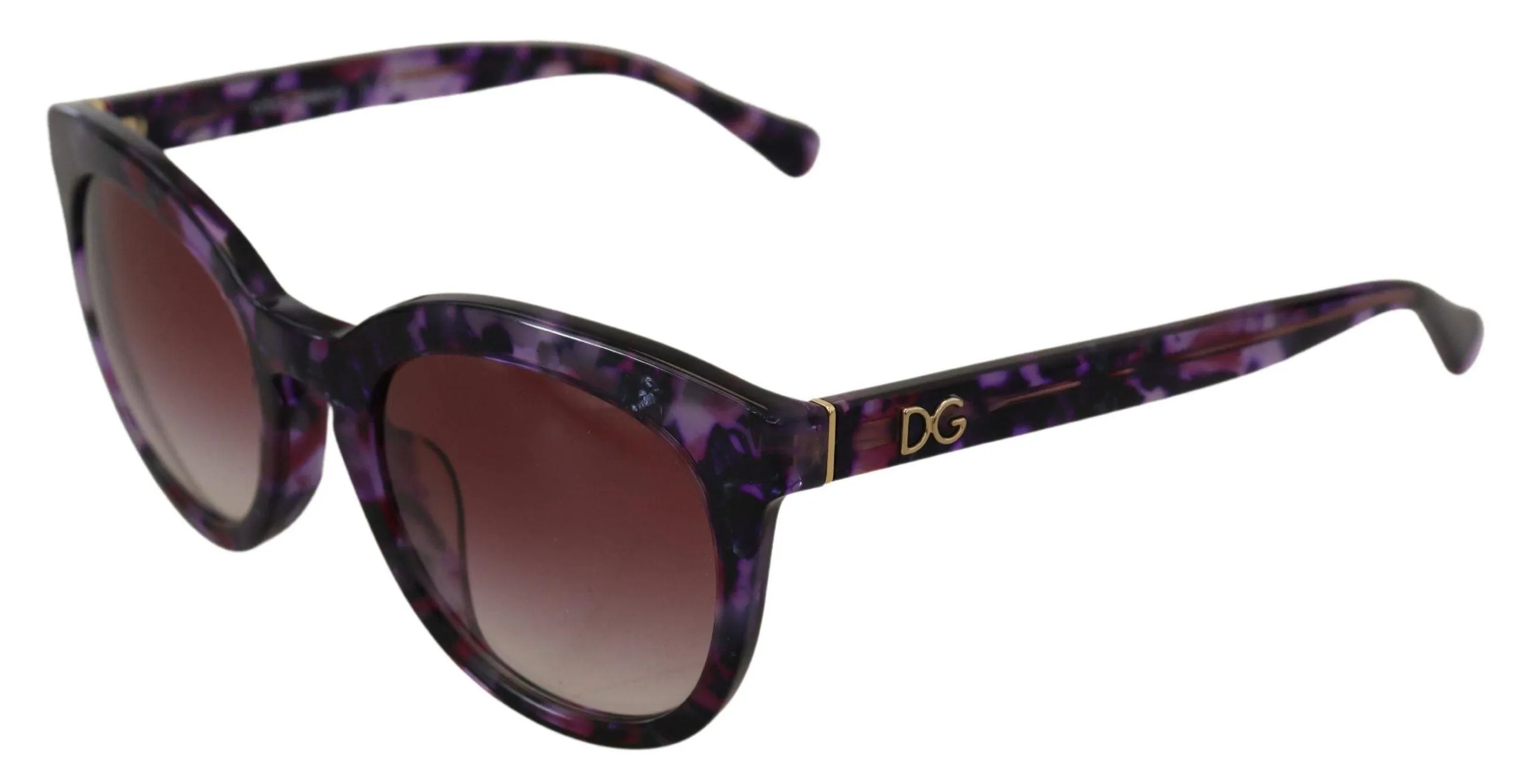 Dolce & Gabbana Purple Tortoise Oval Full Rim Eyewear DG4249F Sunglasses