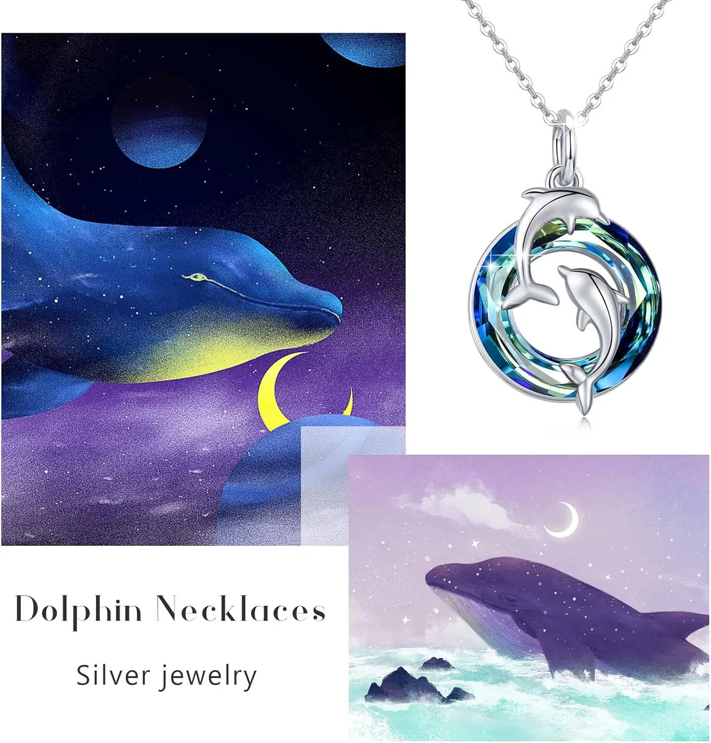 Dolphin Necklace 925 Sterling Silver Mothers Day Gifts For Women Necklace Chains