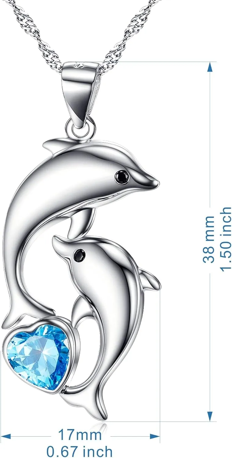 Dolphin Necklace 925 Sterling Silver Mothers Day Gifts For Women Necklace Chains