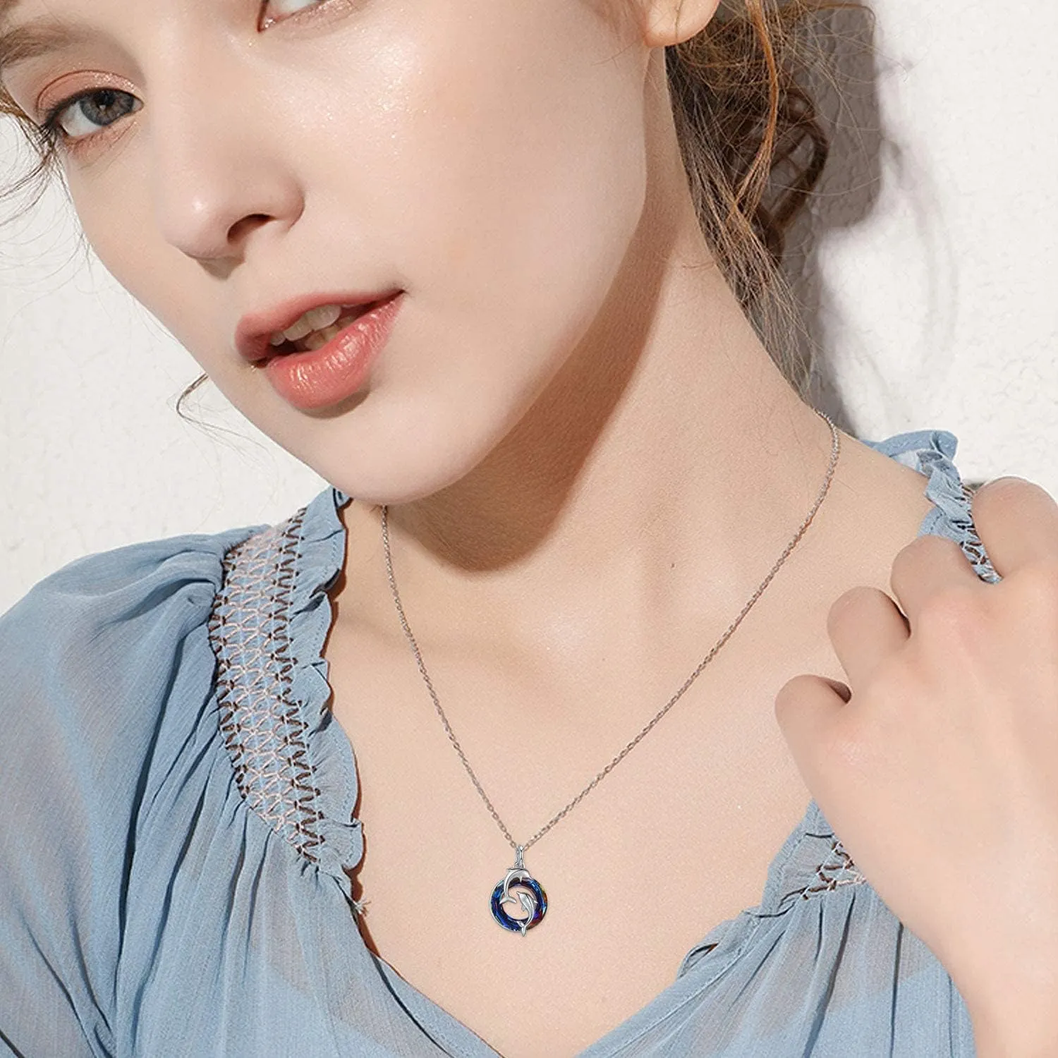 Dolphin Necklace 925 Sterling Silver Mothers Day Gifts For Women Necklace Chains