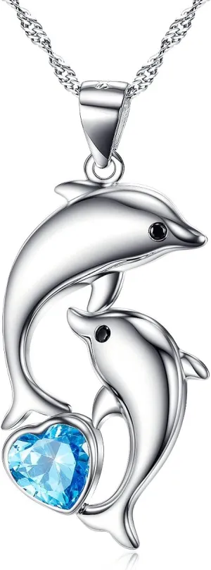 Dolphin Necklace 925 Sterling Silver Mothers Day Gifts For Women Necklace Chains
