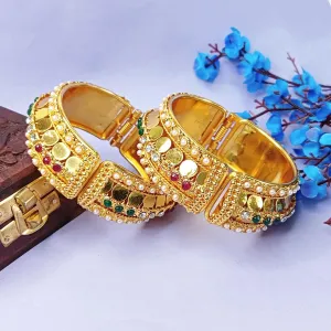 Efulgenz Indian Bangles for Women Bollywood Fashion Jewelry Antique Cuff Style Bracelet Bangle for Women