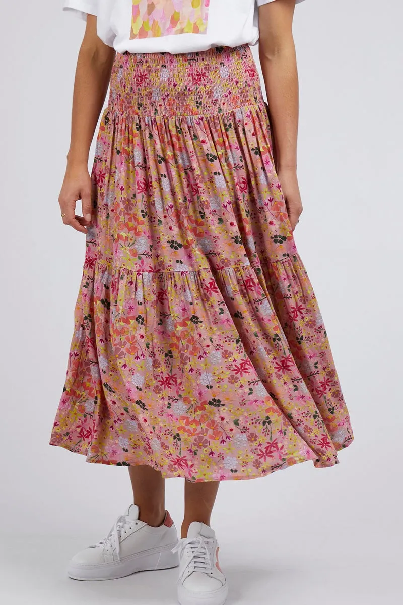 Elm - Laura Skirt - Coral Blush Floral Print