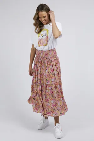 Elm - Laura Skirt - Coral Blush Floral Print