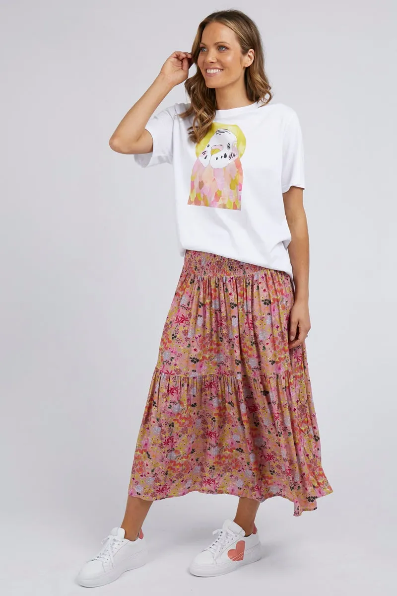 Elm - Laura Skirt - Coral Blush Floral Print