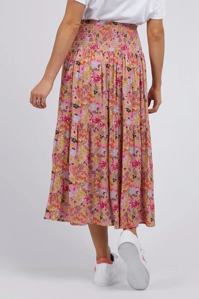 Elm - Laura Skirt - Coral Blush Floral Print