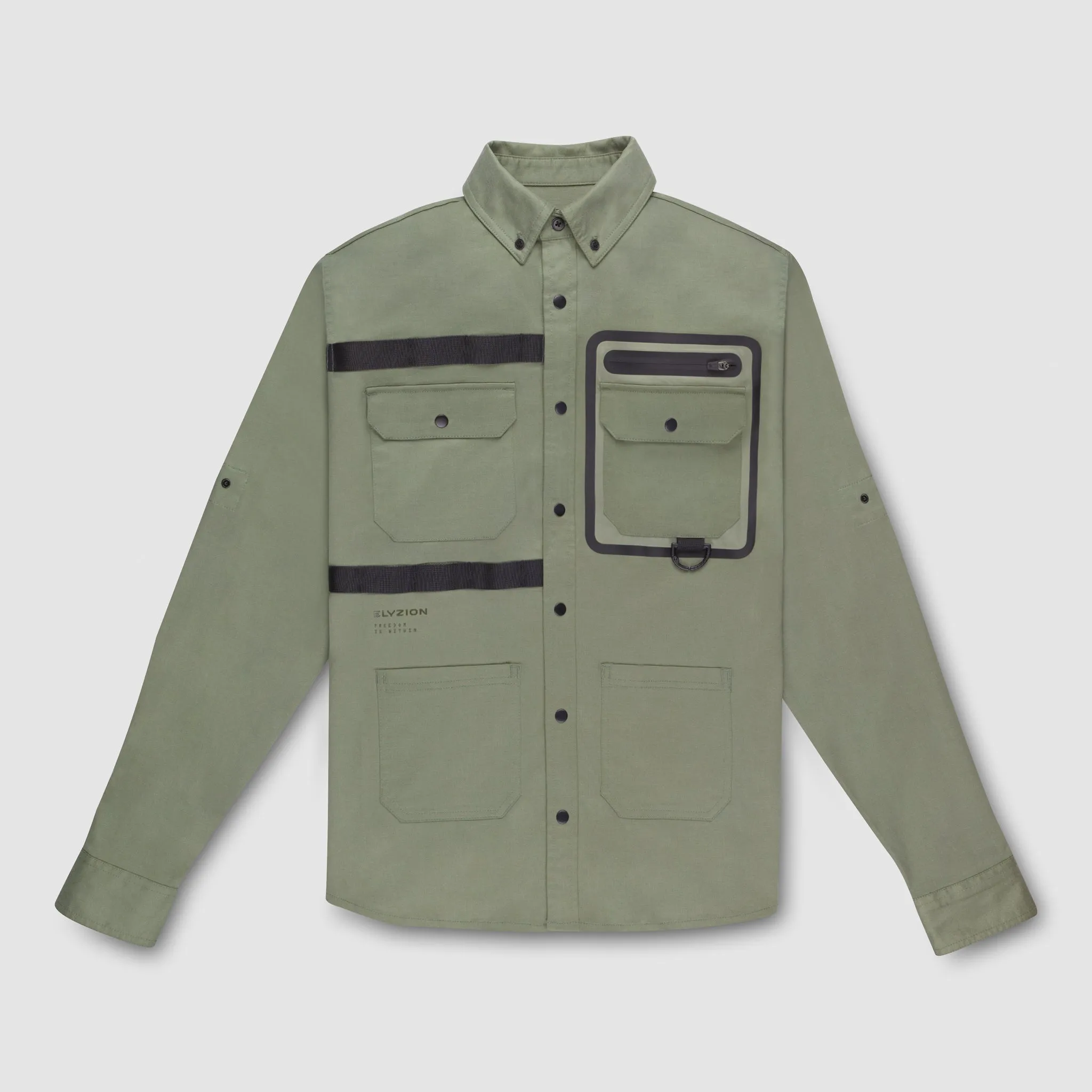 Elyzion "Como" Utility Shirt - Oil Green