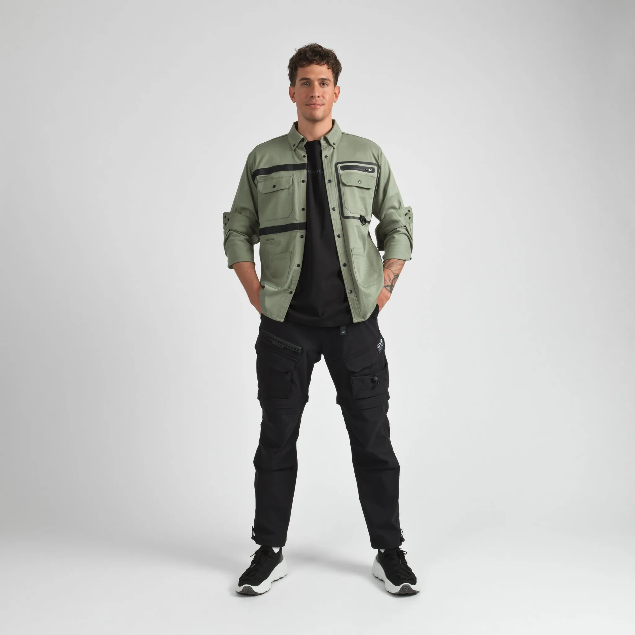 Elyzion "Como" Utility Shirt - Oil Green