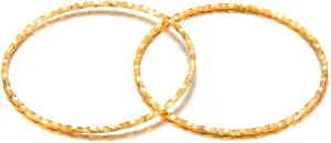 Ethlyn Children Jewelry 2pcs/lot Baby Bangles For infant Boys Girls Gold Plated Kids Bangles Bracelets